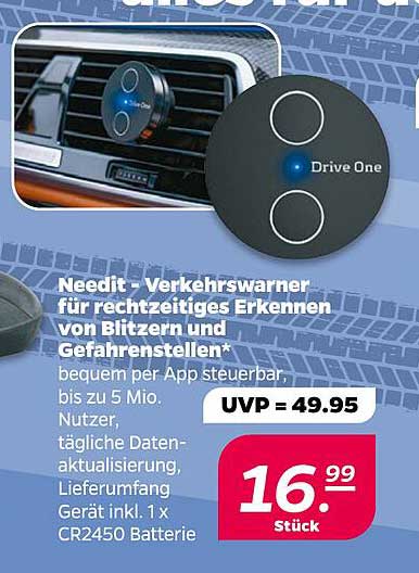 Needit - Verkehrswarner für rechtzeitiges Erkennen von Blitzern und Gefahrenstellen*