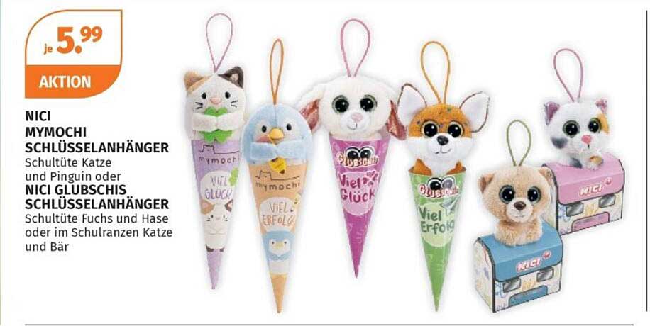 NICI MYMOCHI SCHLÜSSELANHÄNGER / NICI GLUBSCHIS SCHLÜSSELANHÄNGER