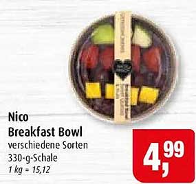 Nico Breakfast Bowl verschiedene Sorten 330-g-Schale 1 kg = 15,12
