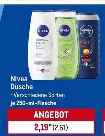 Nivea Dusche • Verschiedene Sorten je 250-ml-Flasche