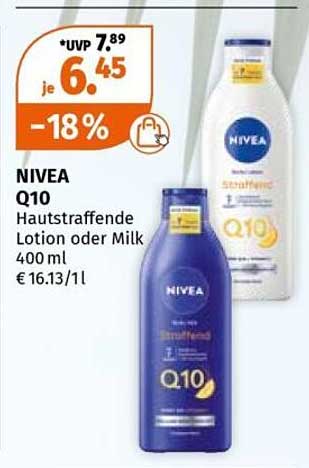 NIVEA Q10 Hautstraffende Lotion oder Milk 400 ml