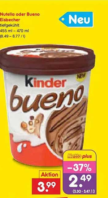 Nutella oder Bueno Eisbecher
