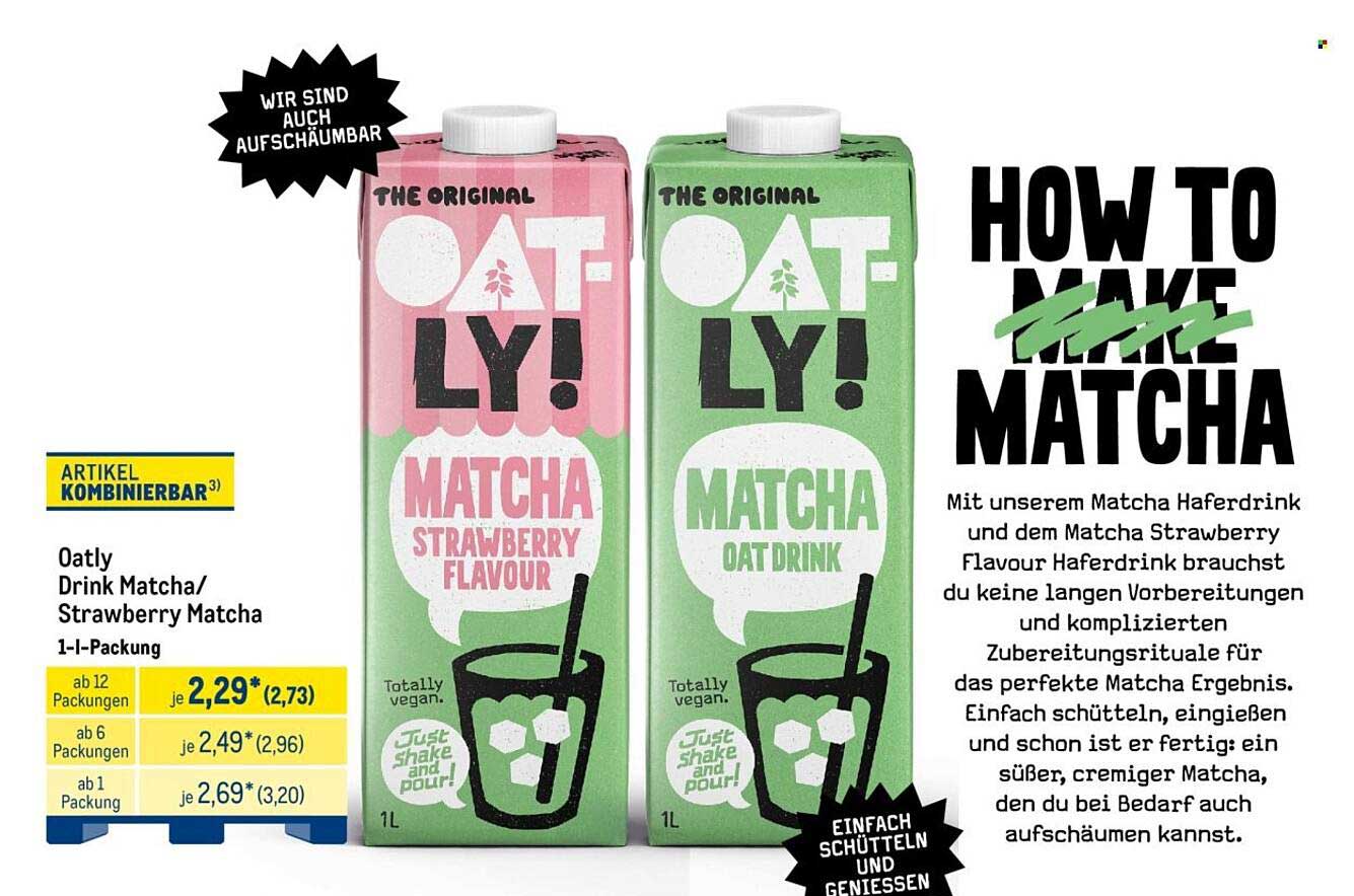 Oatly Drink Matcha/Strawberry Matcha 1-l-Packung