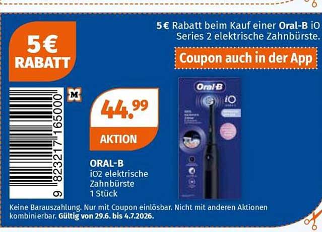 ORAL-B iO2 elektrische Zahnbürste 1 Stück
