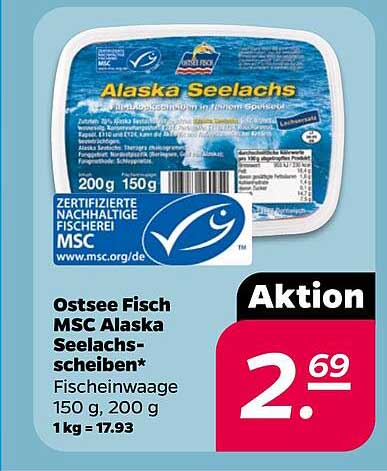 Ostsee Fisch MSC Alaska Seelachs-Scheiben*
