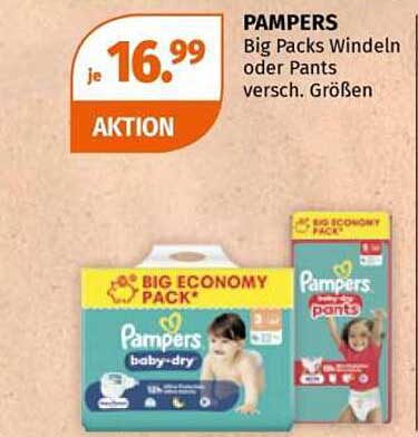 PAMPERS Big Packs Windeln oder Pants versch. Größen