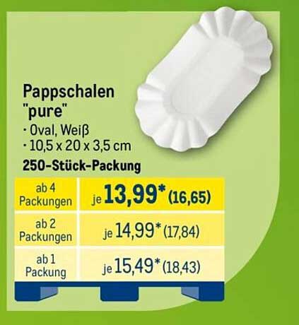Pappschalen "pure"