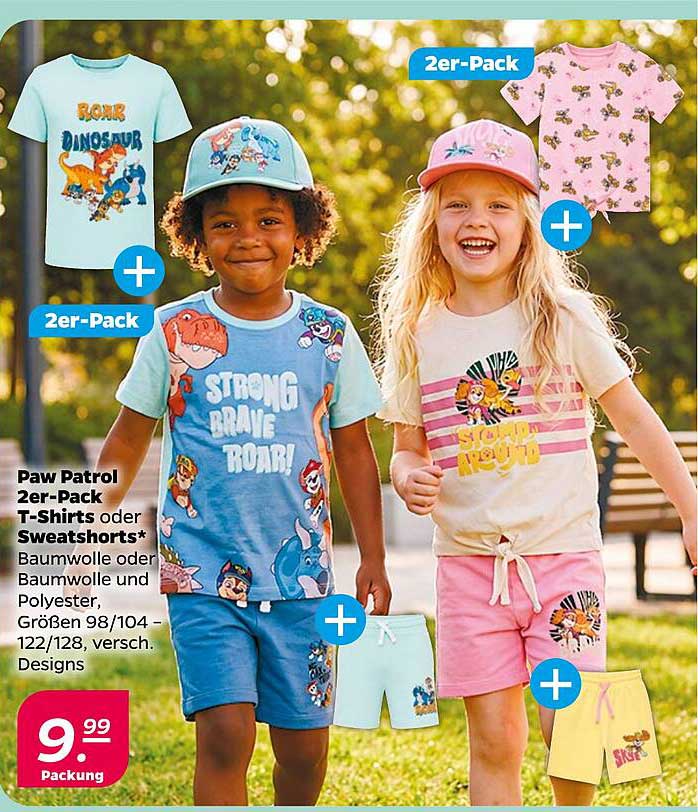 Paw Patrol 2er-Pack T-Shirts oder Sweatshorts*