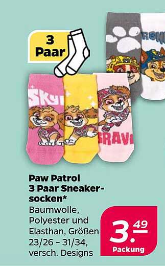 Paw Patrol 3 Paar Sneaker-socken*