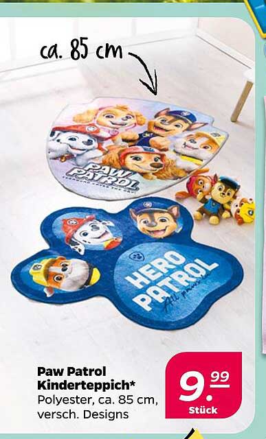 Paw Patrol Kinderteppich* Polyester, ca. 85 cm, versch. Designs