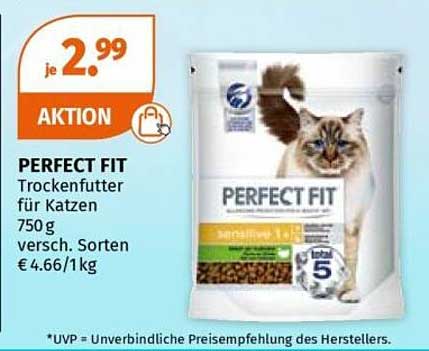 PERFECT FIT Trockenfutter für Katzen 750 g versch. Sorten