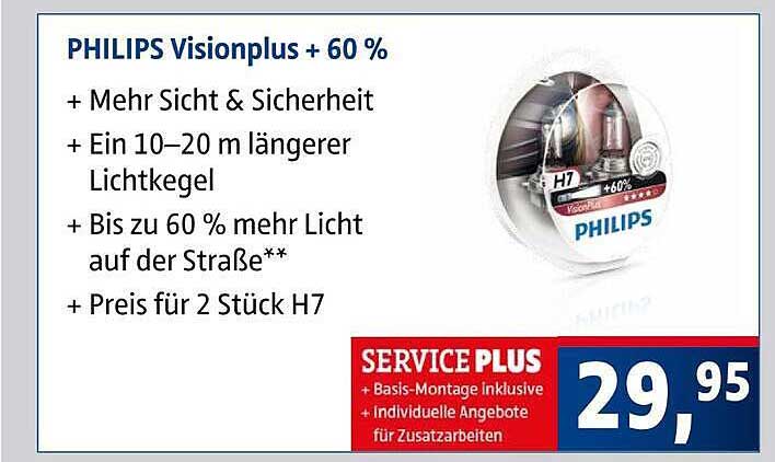 PHILIPS Visionplus + 60 %