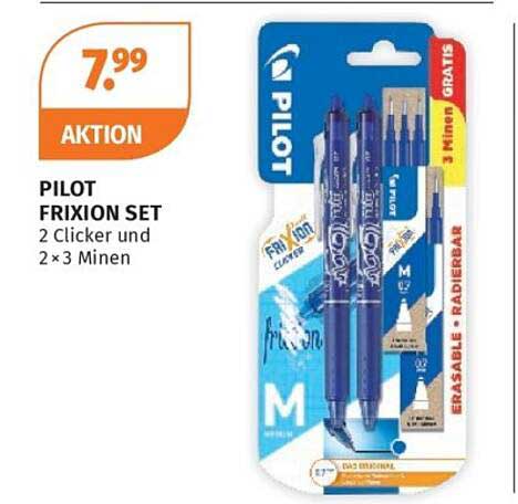 PILOT FRIXION SET 2 Clicker und 2 × 3 Minen