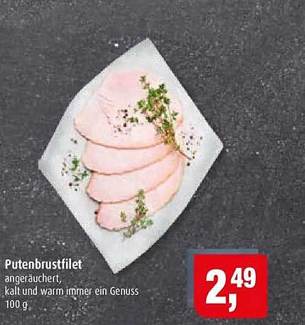 Putenbrustfilet angeräuchert, kalt und warm immer ein Genuss 100 g
