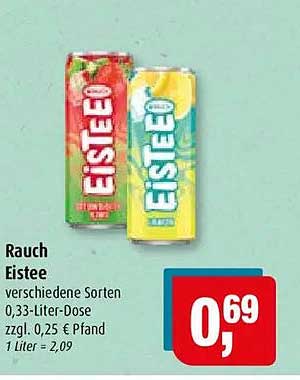 Rauch Eistee verschiedene Sorten 0,33-Liter-Dose