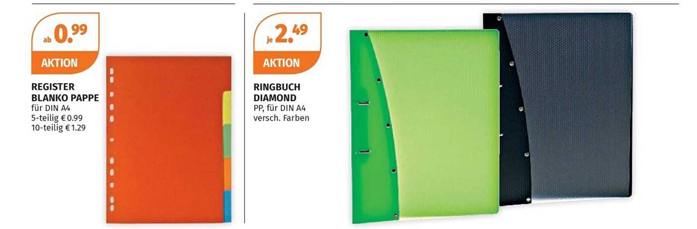 REGISTER BLANKO PAPPE für DIN A4 5-teilig
