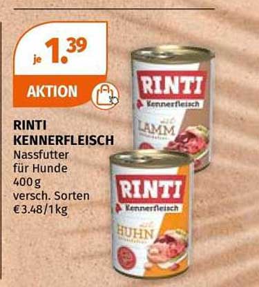 RINTI KENNERFLEISCH Nassfutter für Hunde 400 g versch. Sorten
