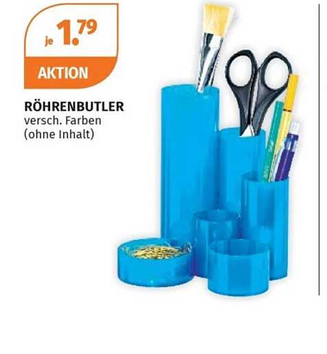 RÖHRENBUTLER versch. Farben (ohne Inhalt)