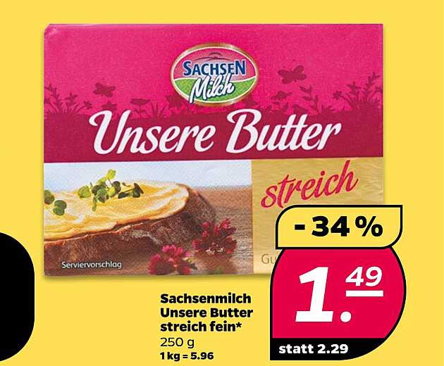 Sachsenmilch Unsere Butter streich fein* 250 g