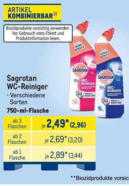 Sagrotan WC-Reiniger · Verschiedene Sorten · 750-ml-Flasche