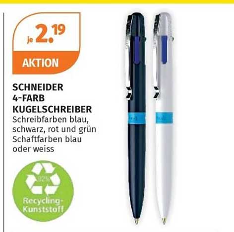 SCHNEIDER 4-FARB KUGELSCHREIBER