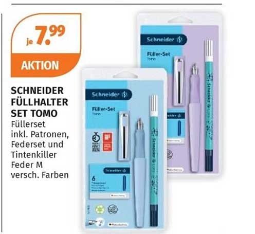 SCHNEIDER FÜLLHALTER SET TOMO