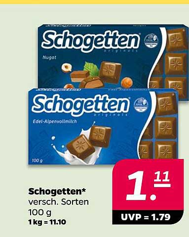 Schogetten* versch. Sorten 100 g