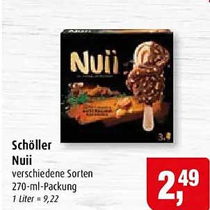 Schöller Nuii verschiedene Sorten 270-ml-Packung 1 Liter = 9,22