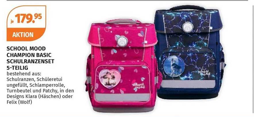 SCHOOL MOOD CHAMPION BASIC SCHULRANZENSET 5-TEILIG
