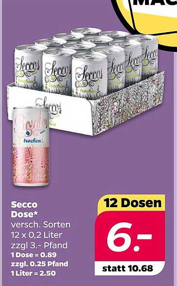 Secco Dose* versch. Sorten 12 x 0,2 Liter