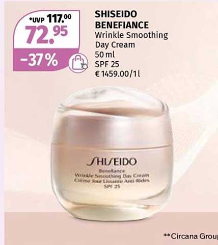 SHISEIDO BENEFIANCE Wrinkle Smoothing Day Cream 50 ml SPF 25