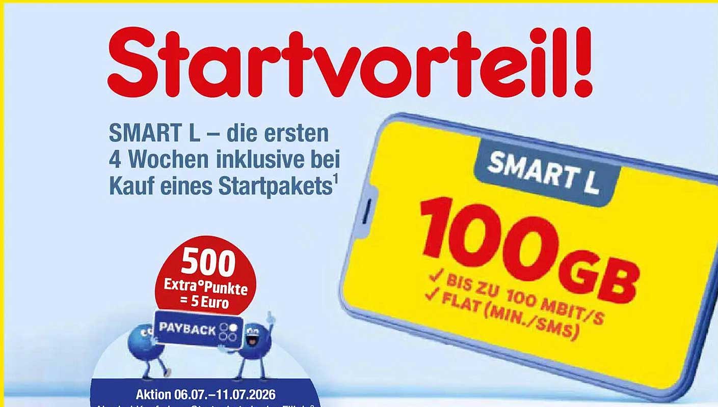 SMART L – die ersten 4 Wochen inklusive bei Kauf eines Startpakets