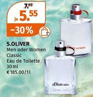 S.OLIVER Men oder Women Classic Eau de Toilette 30 ml