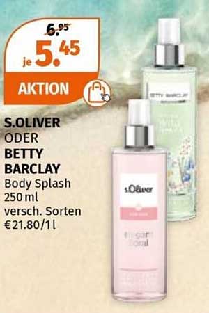 S.OLIVER ODER BETTY BARCLAY Body Splash 250 ml versch. Sorten