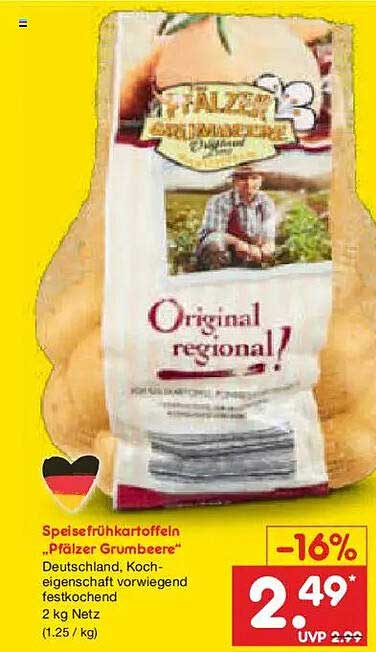 Speisefrühkartoffeln „Pfälzer Grumbeere“