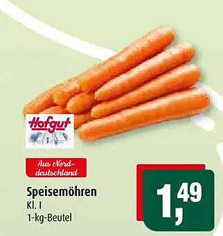 Speisemöhren Kl. I 1-kg-Beutel