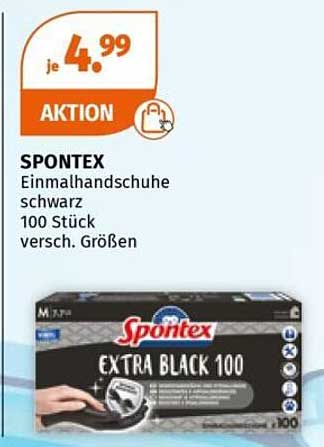 SPONTEX Einmalhandschuhe schwarz 100 Stück versch. Größen