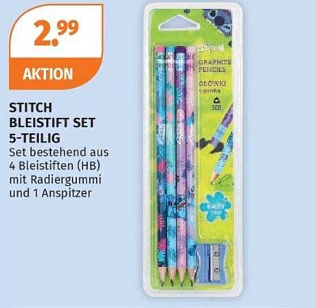 STITCH BLEISTIFT SET 5-TEILIG