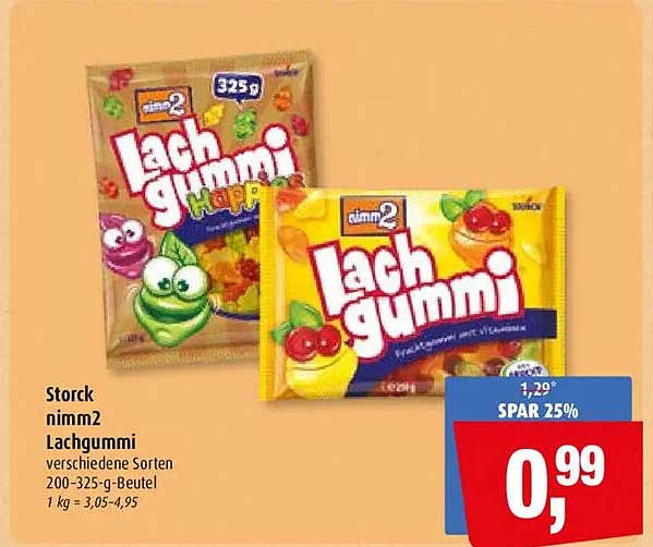 Storck nimm2 Lachgummi verschiedene Sorten 200-325-g-Beutel