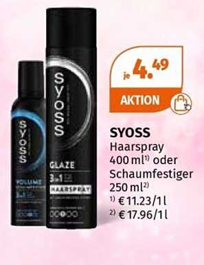 SYOSS Haarspray 400 ml oder Schaumfestiger 250 ml