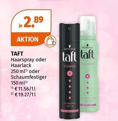 TAFT Haarspray oder Haarlack 250 ml¹) oder Schaumfestiger 150 ml²)