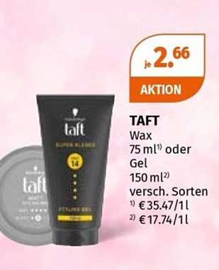 TAFT Wax 75 ml oder Gel 150 ml versch. Sorten