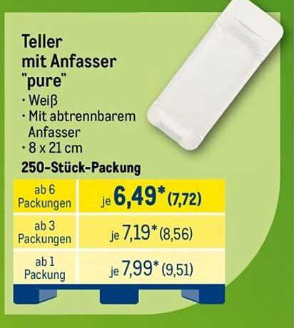 Teller mit Anfasser "pure"