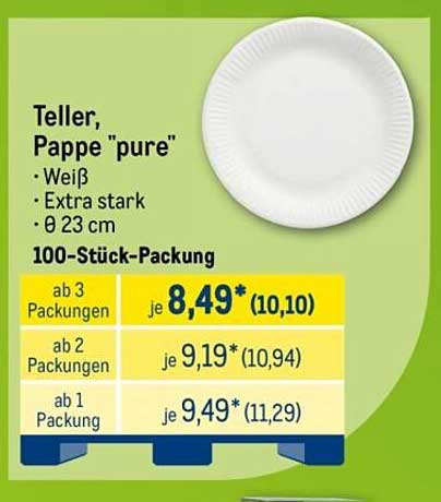 Teller, Pappe "pure"