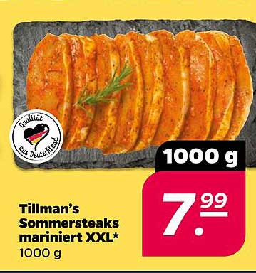 Tillman’s Sommersteaks mariniert XXL* 1000 g