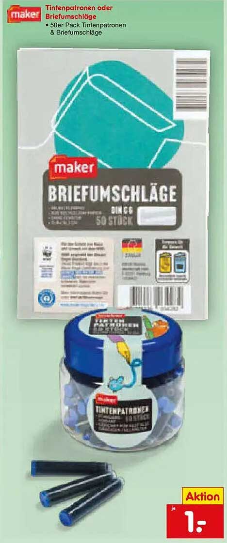 Tintenpatronen oder Briefumschläge