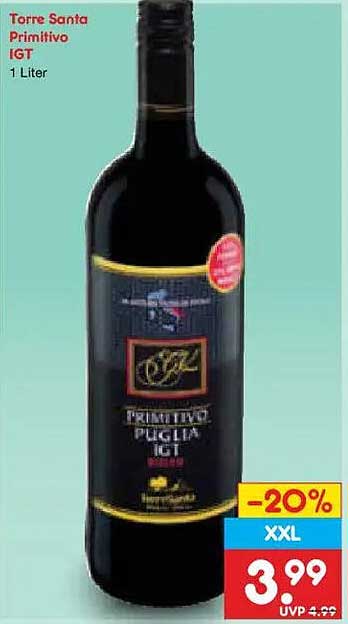 Torre Santa Primitivo IGT 1 Liter