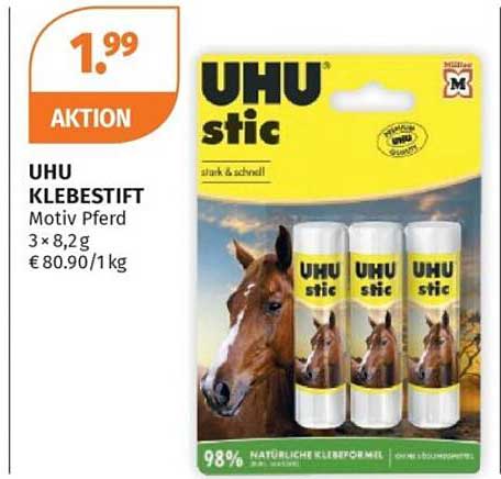 UHU KLEBESTIFT Motiv Pferd 3 x 8,2 g