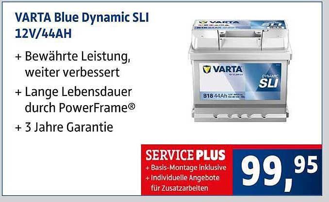 VARTA Blue Dynamic SLI 12V/44AH