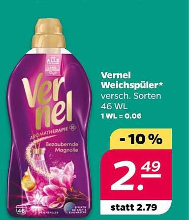 Vernel Weichspüler* versch. Sorten 46 WL 1 WL = 0.06